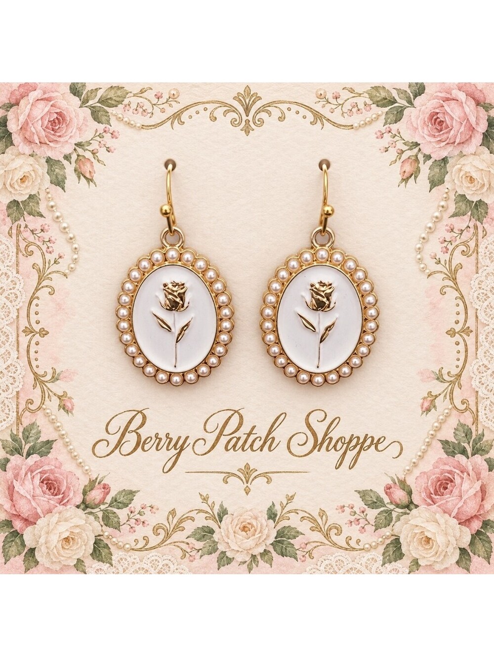 Rose Garden Elegant Bridal Earrings